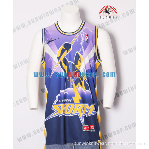 custom fashion sublimated basketball uniform design/jersey